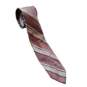Vintage Christian Dior Silk Blend Muted Classic Striped Tie